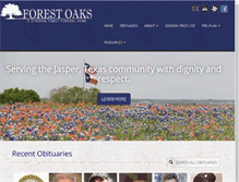 Tablet Screenshot of forestoaksfuneralhome.com